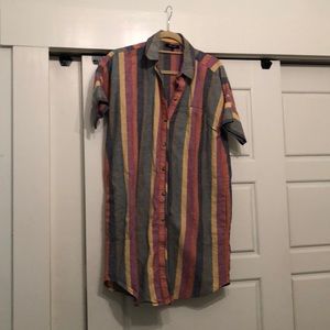 Madewell striped shirt dress